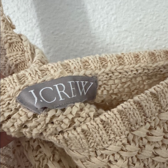 J. Crew Basket Stitch Sweater Tank Crochet Buff Clay Tan Neutral Size L/XL Boho - Picture 4 of 7